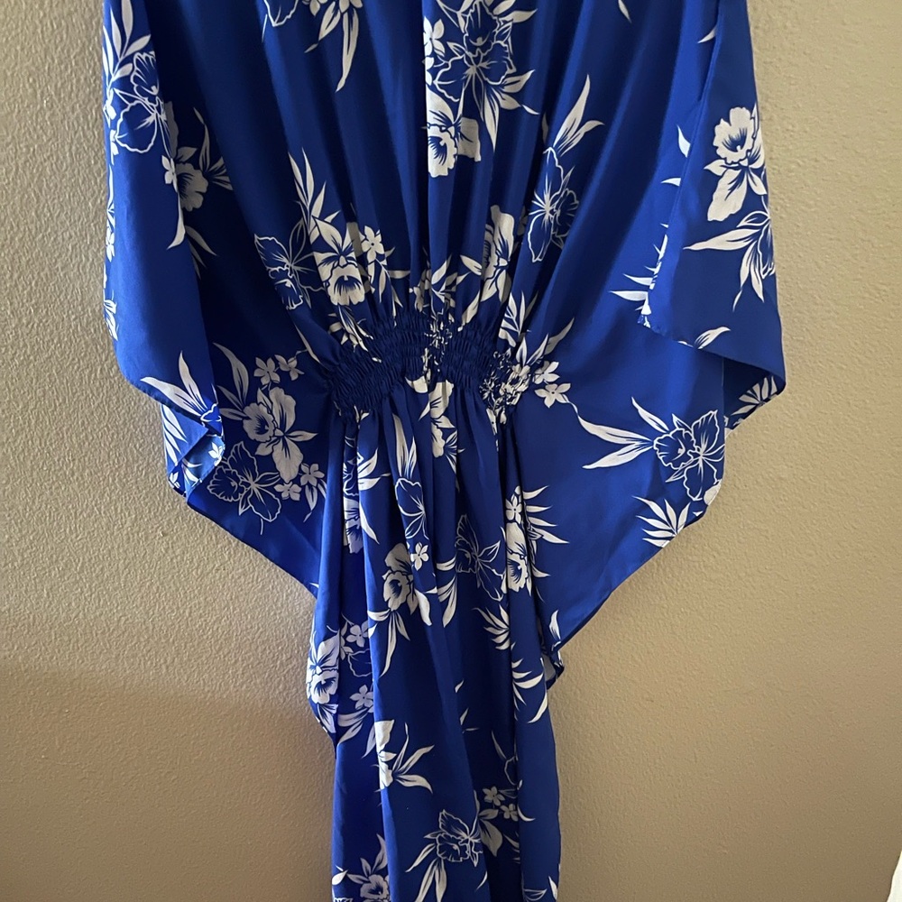 Blue Floral Mumu maxi dress